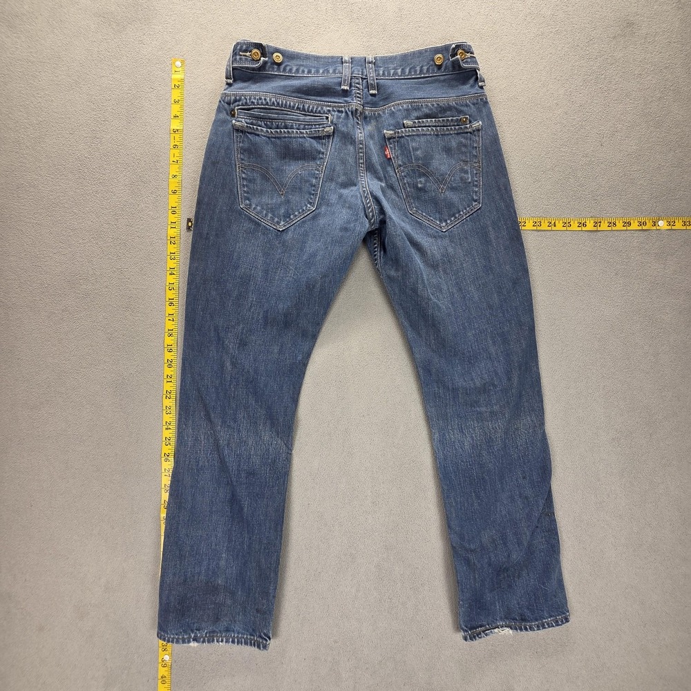 VTG Levis 511 Jeans Mens Blue Skinny Engineered Cinch Back‎ Zip Fly Fits 30x29